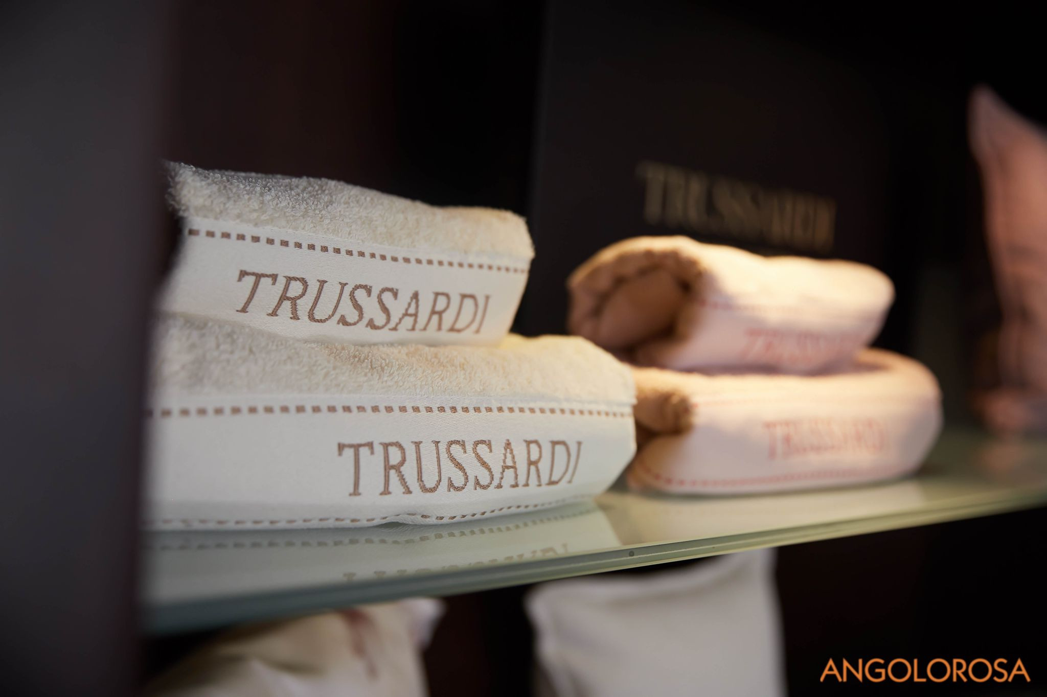 TRUSSARDI SET ASCIUGAMANI 1+1 RIBON